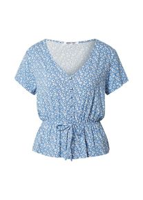 ABOUT YOU Dames Blouse 'Melika' lichtblauw / zwart / wit XS
