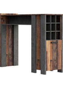 FORTE Barschrank »Clif«, Breite Ca. 151 Cm grau, Größe B/H/T: 151,5 cm x 118,3 cm x 47,4 cm B/H/T: 151,5 cm x 118,3 cm x 47,4 cm , moderne Hausbar