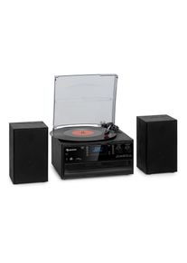 Auna Oakland DAB Plus, retro stereo systém, DAB+/FM, BT funkcia, vinyl, CD prehrávač, kazetový prehrávač. vrátane reproduktorov