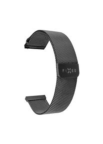 Fixed Mesh Strap Rozsdamentes acél szíj for Smart Watch 22 mm, fekete
