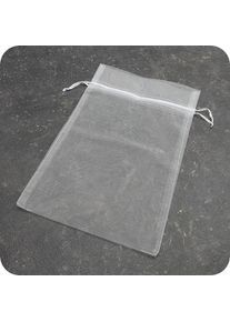 1 Pack - Organza bags with satin ribbon-drawstring white | 200 x 300 mm