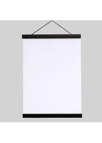 Wooden poster hangers, with suspension cord and magnetic fastening 710 mm | black