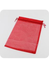1 Pack - Organza bags with satin ribbon-drawstring dark red | 200 x 300 mm