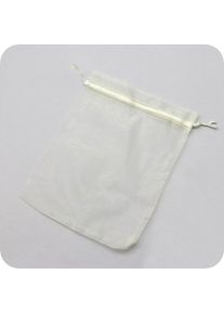 1 Pack - Organza bags with satin ribbon-drawstring cream | 200 x 300 mm