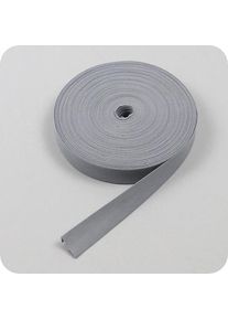 Bias binding tape, polyester, 20 mm (reel with 25 m) grey
