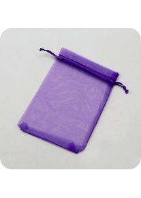 1 Pack - Organza bags with satin ribbon-drawstring purple | 100 x 150 mm