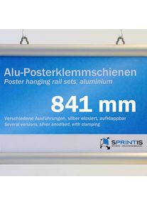 1 Pair - Poster clamps, aluminium 841 mm