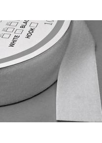 Hook and loop fasteners - tape, for sewing, loops only (Roll with 25 m) 50 mm | white