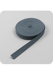 Bias binding tape, polyester, 20 mm (reel with 25 m) dark grey