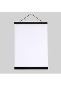Wooden poster hangers, with suspension cord and magnetic fastening 600 mm | black