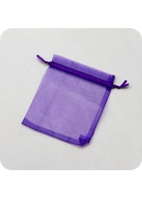 1 Pack - Organza bags with satin ribbon-drawstring purple | 100 x 120 mm