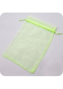 1 Pack - Organza bags with satin ribbon-drawstring light green | 200 x 300 mm