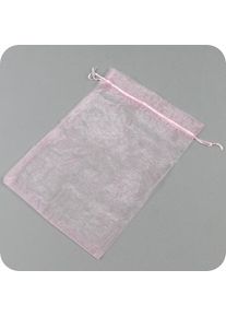 1 Pack - Organza bags with satin ribbon-drawstring light pink | 200 x 300 mm