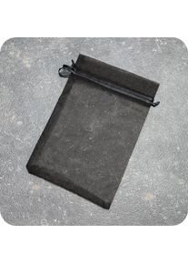 1 Pack - Organza bags with satin ribbon-drawstring black | 100 x 150 mm