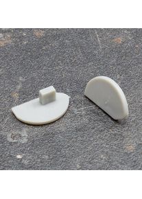 50 Pieces - Caps of plastic for poster clamps made of aluminium For right handside cover (if the opening of the poster hanging rail is above)
