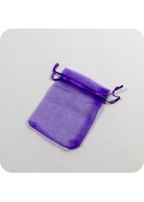 1 Pack - Organza bags with satin ribbon-drawstring purple | 75 x 100 mm