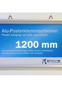 1 Pair - Poster clamps, aluminium 1200 mm