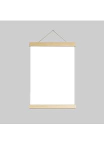 Wooden poster hangers, with suspension cord and magnetic fastening 220 mm | Pine