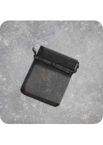 1 Pack - Organza bags with satin ribbon-drawstring black | 75 x 100 mm