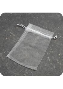 1 Pack - Organza bags with satin ribbon-drawstring white | 100 x 150 mm