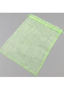 1 Pack - Organza bags with satin ribbon-drawstring light green | 300 x 400 mm