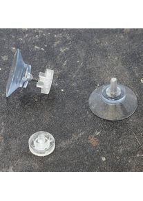 Thumb screw suction cups 30 mm | M4, 10 mm long | knurled nut made of transparent plastic