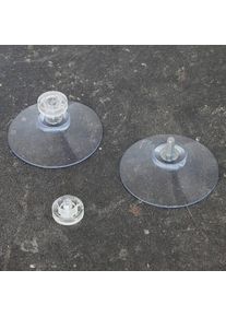 Thumb screw suction cups 50 mm | M4, 10 mm long | knurled nut made of transparent plastic