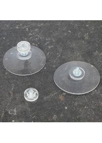 Thumb screw suction cups 50 mm | M4, 6 mm long | knurled nut made of transparent plastic