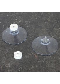 Thumb screw suction cups 50 mm | M4, 10 mm long | knurled nut made of white plastic