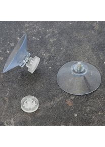 Thumb screw suction cups 40 mm | M4, 6 mm long | knurled nut made of transparent plastic
