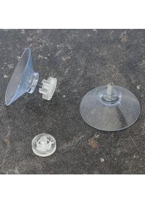 Thumb screw suction cups 40 mm | M4, 10 mm long | knurled nut made of transparent plastic