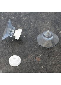 Thumb screw suction cups 30 mm | M4, 6 mm long | knurled nut made of white plastic