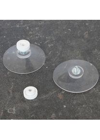 Thumb screw suction cups 50 mm | M4, 6 mm long | knurled nut made of white plastic