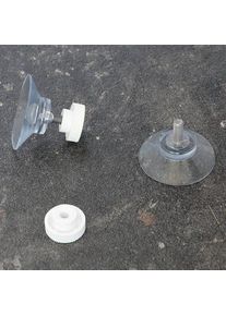 Thumb screw suction cups 30 mm | M4, 10 mm long | knurled nut made of white plastic