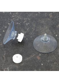 Thumb screw suction cups 40 mm | M4, 10 mm long | knurled nut made of white plastic
