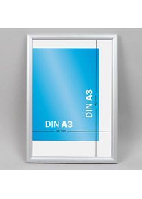 Cadre clic-clac A3 standard argent | 17 mm | En onglet, aluminium