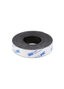 Bande magnétique adhésive, forte 20 mm | 1 mm | 5 m, noir