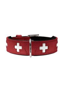 Hunter Halsband Swiss nickel rot/schwarz 47/S-M