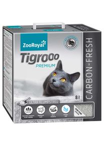 ZooRoyal Tigrooo Carbon-Fresh Katzenstreu staubfrei 8L
