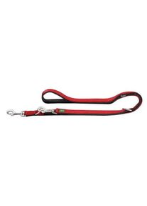 Hunter verstellbare F&uuml;hrleine Neopren Rot/Schwarz 25/200
