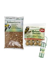 Erdtmann's 20 Meisenknödel ohne Netz + 1 Knödelboy + Erdnusskerne 5 kg