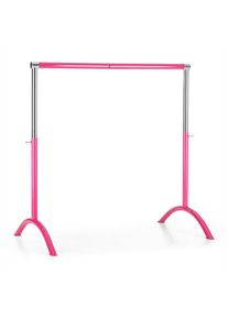 Klarfit Bar Lerina hordozható balett rúd, 110x113 cm, állítható magasság, acél, rózsaszín