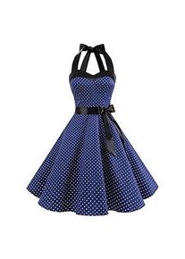 Polka-Dot Retro Vintage 1950s Cocktailkleid Vintage-Kleid Kleid Rockabilly Halter Flare-Kleid Audrey Hepburn Damen Cosplay Kostüm Abschlussball Kleid Sommer