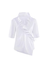 Chemisier cache-coeur &agrave; volants Armagentum&reg;, 36 - Blanc, Baumwolle