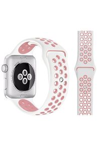 INCOVER Apple Watch Tofarget Silikon Smartwatch-rem (SE/40/38mm) - Hvit / Rosa