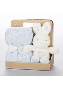 Pl&uuml;ss nyuszi &eacute;s takar&oacute; - feh&eacute;r/k&eacute;k - M&eacute;retet M&eacute;retek: a takar&oacute; kb 75 x 90cm