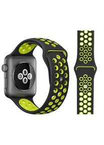 INCOVER Apple Watch Tofarget Silikon Smartwatch-rem (SE/40/38mm) - Svart / Neongrønn