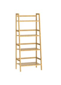 Casaria® Libreria 4 ripiani in bambù 123x48x32cm