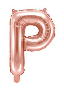 partydeco Foil balloon P rose gold 35cm