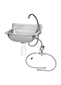 ich-zapfe Evier, lave main, lave main inox, lave main professionnel - avec commande au genou